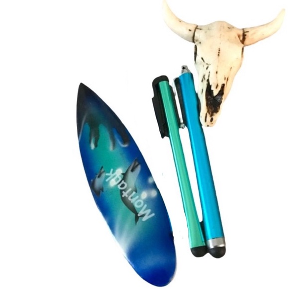 Other - Bundle of 3: Miniature Cowhead • 2 Touch Phone Pens • 1 mini surfboard